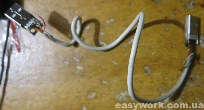 Спаянный USB кабель
