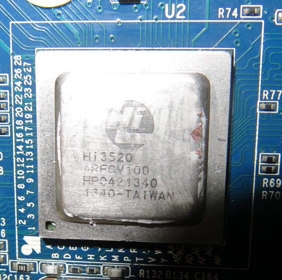 Маркировка процессора Hi3520A под радиатором