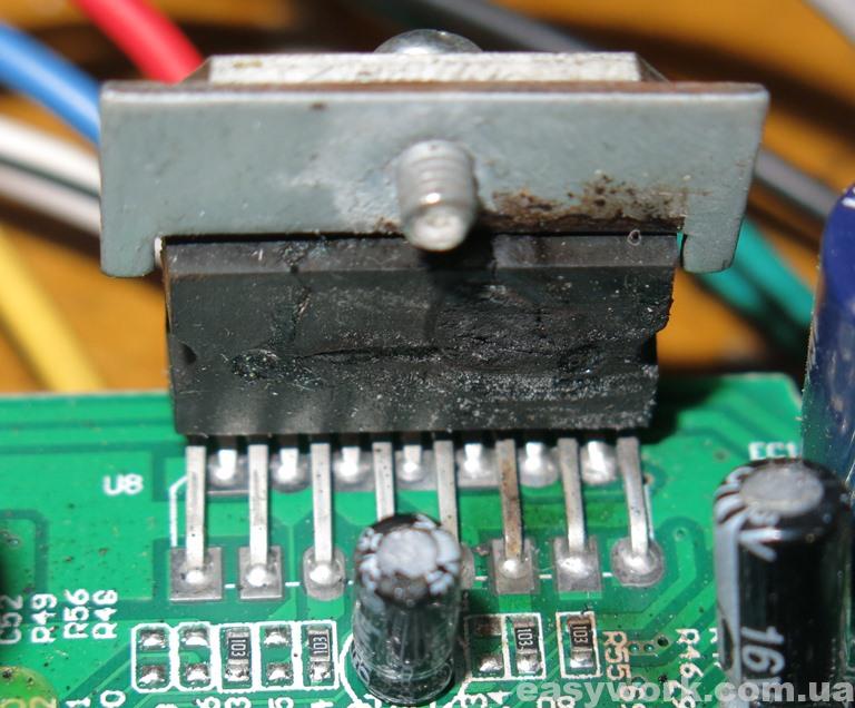 Сгоревший усилитель