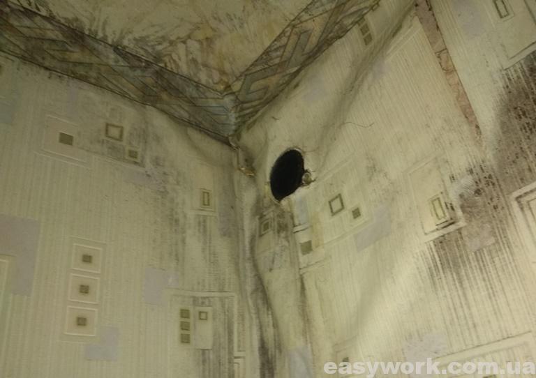 Исходное вентиляционное отверстие (изнутри)