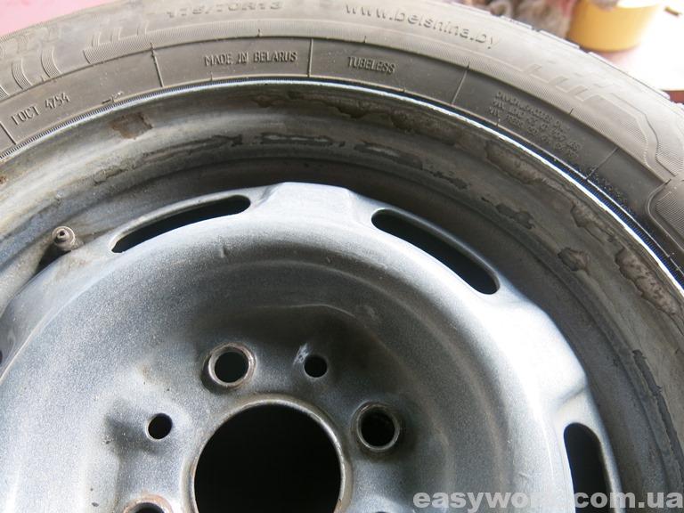 Зачистка поврежденных мест