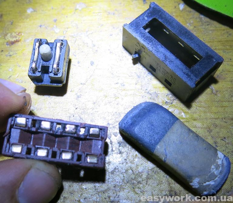 Чистка переключателя теркой