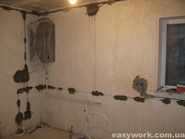 Прокладка электропроводки на кухне (фото 3)