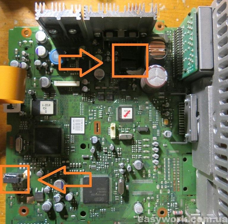 Расположение ионисторов, которые выходят из строя