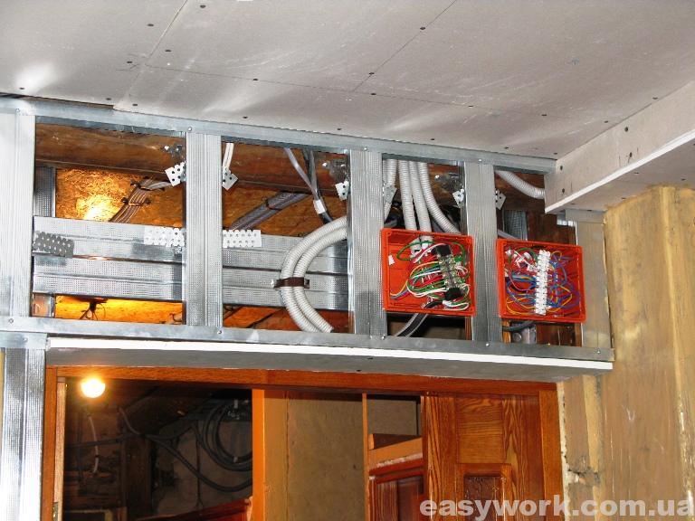 Прокладка электропроводки в гостиной (фото 4)