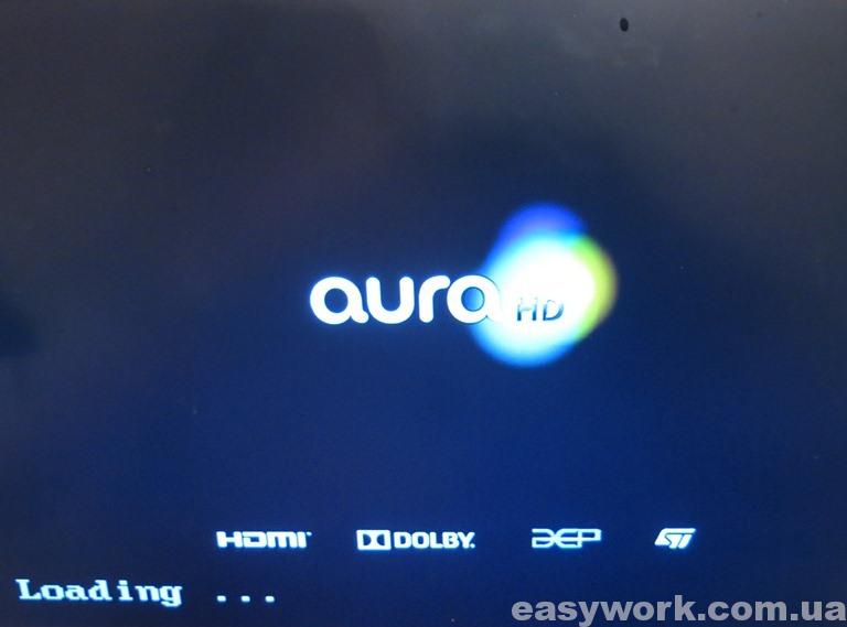 Загрузка приставки AuraHD Plus