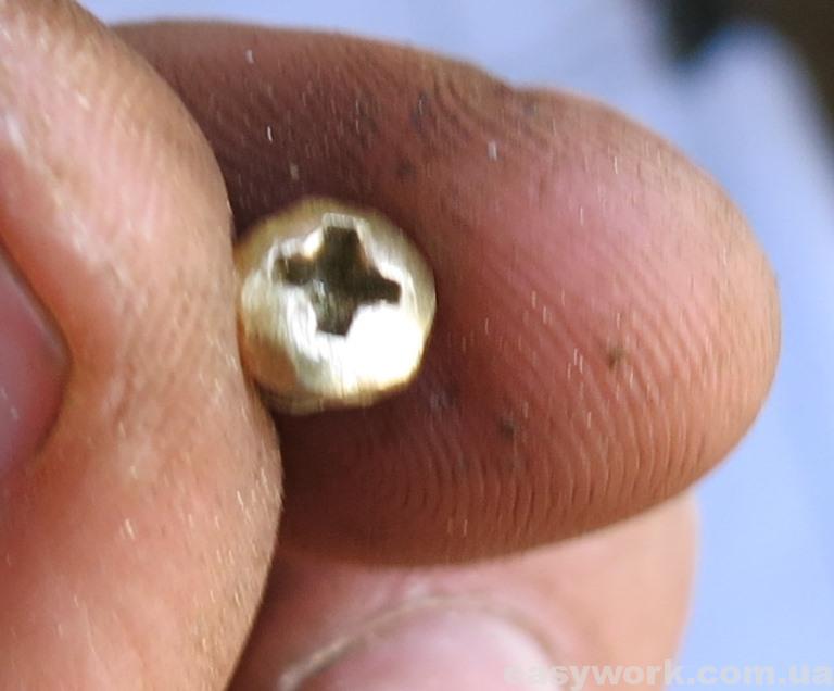 Винт с уменьшенным диаметром