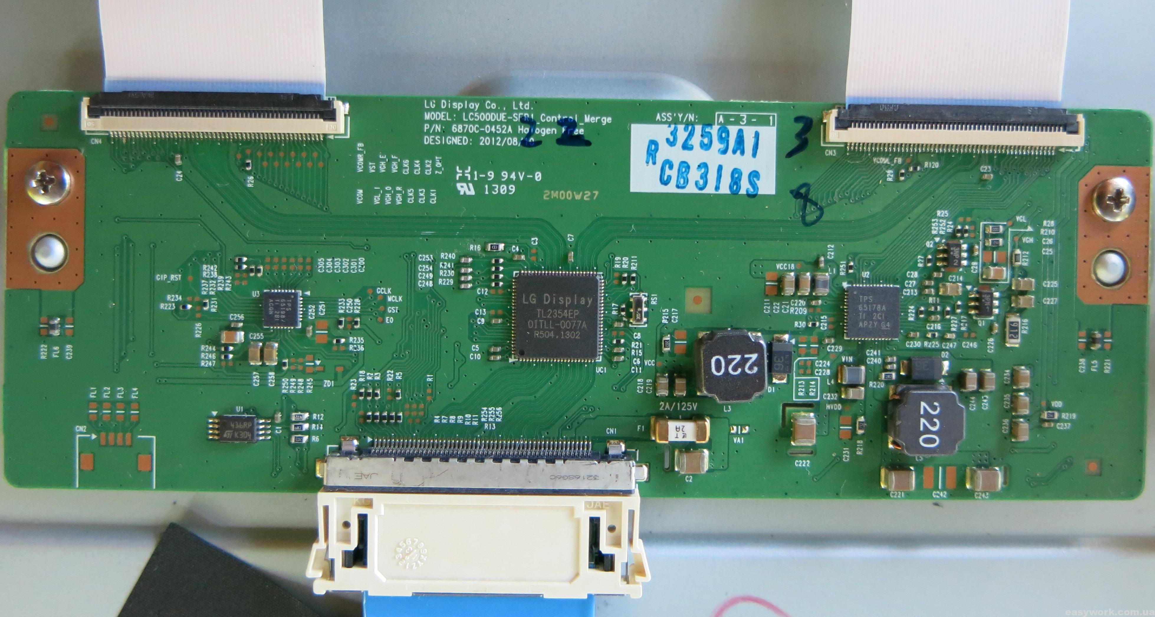 Плата T-CON LC500DUE-SFR1_Control_Merge P/N: 6870C-0452A