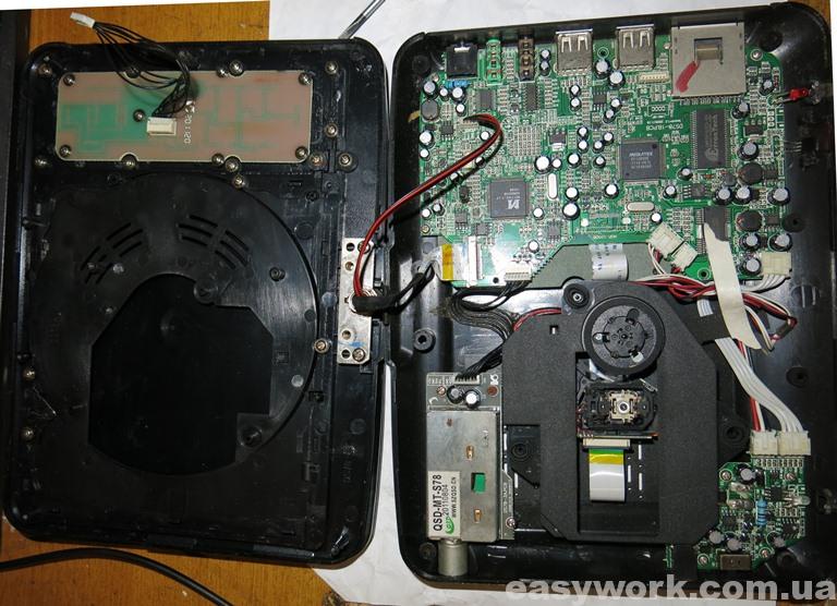 Внутреннее устройство DVD проигрывателя HYUNDAI