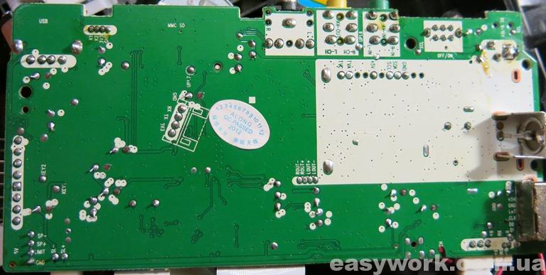 Обратная сторона платы