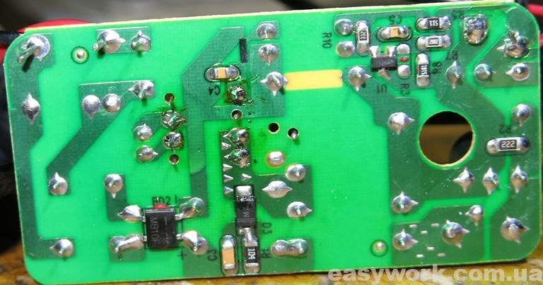 Обратная сторона платы БП XY-AP1200150