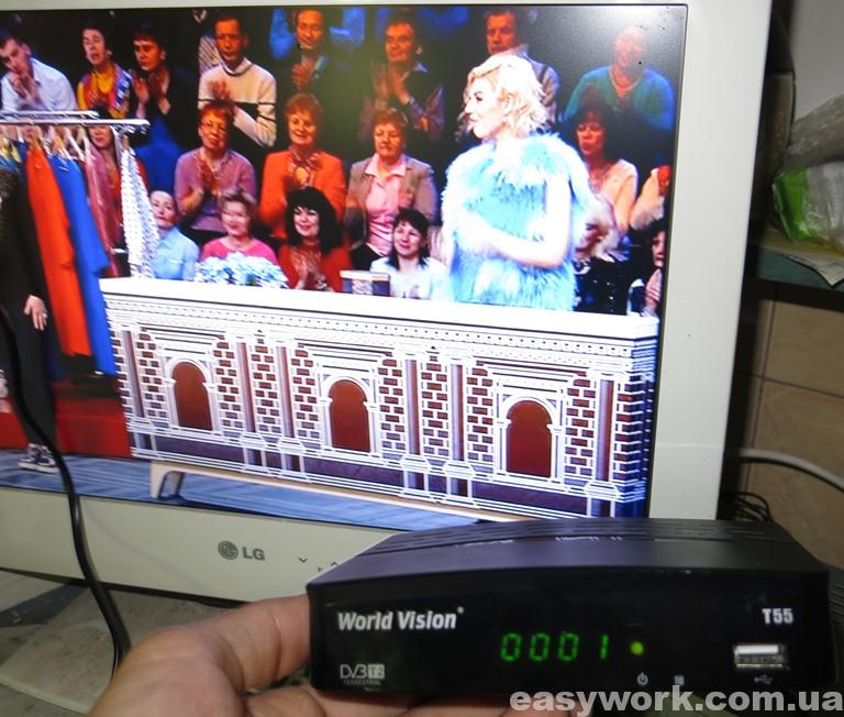 Отремонтированная приставка World Vision T55