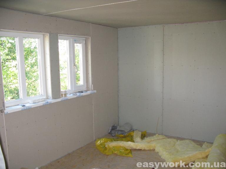 Спальня отделанная гипсокартоном (фото 1)