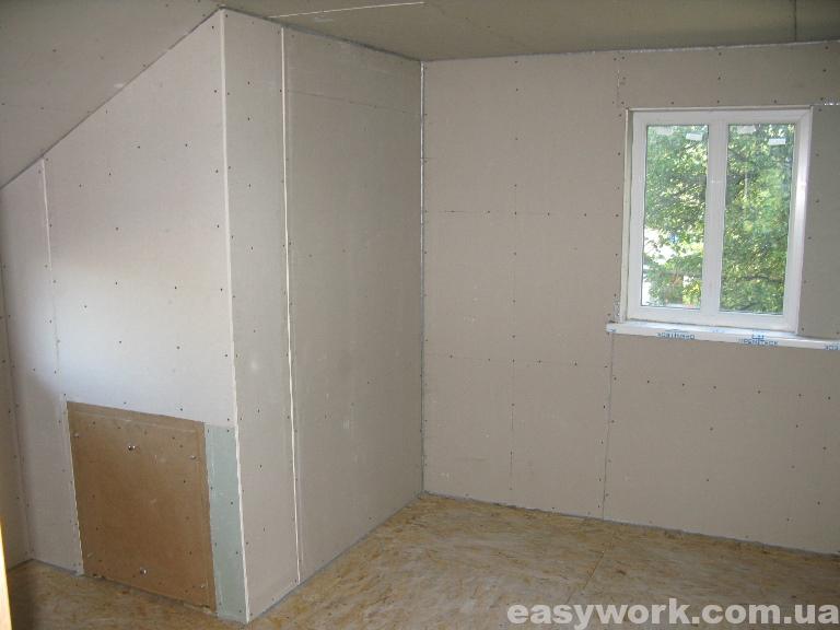 Спальня отделанная гипсокартоном (фото 3)