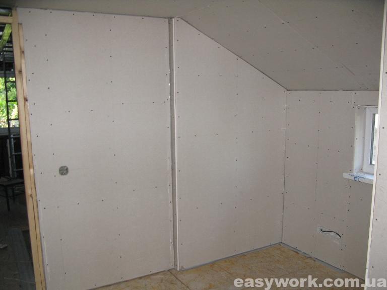 Спальня отделанная гипсокартоном (фото 5)