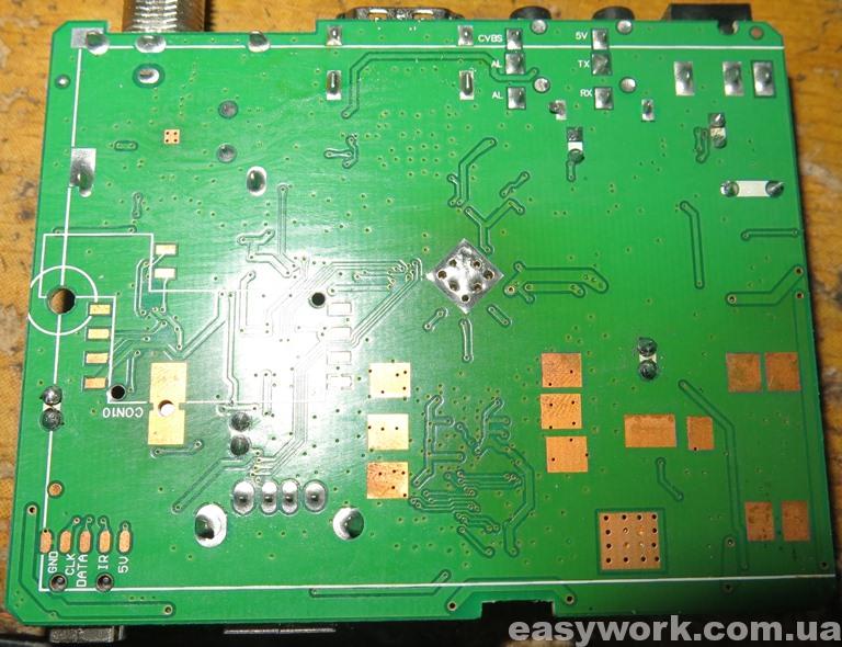 Плата с обратной стороны