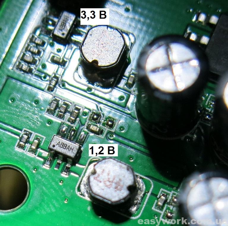 Расположение ШИМ в Т2-тюнере DIGIFORS HD 72