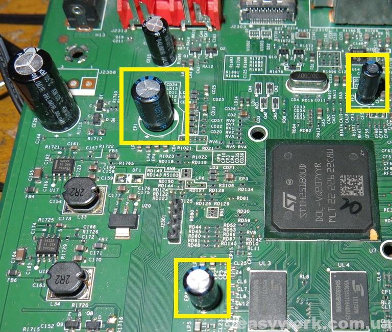 Замененные конденсаторы