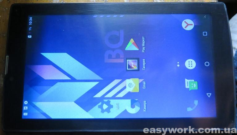Планшет BQ-7084G с замененным тачскрином