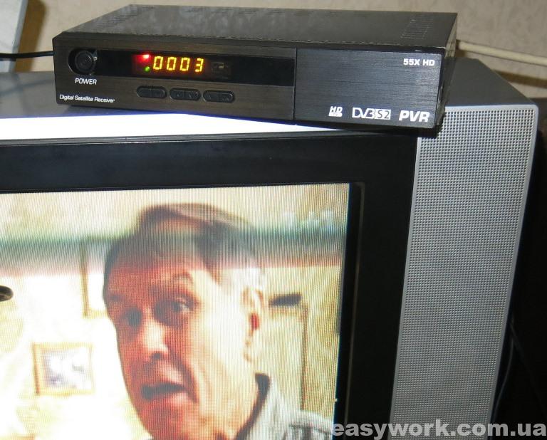 Отремонтированный спутниковый тюнер 55X HD