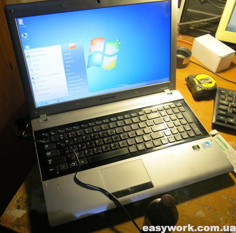 Ноутбук SAMSUNG RV518 с переустановленной ОС