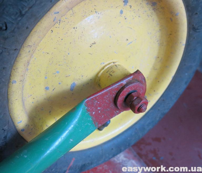 Колесо тачки с новой осью