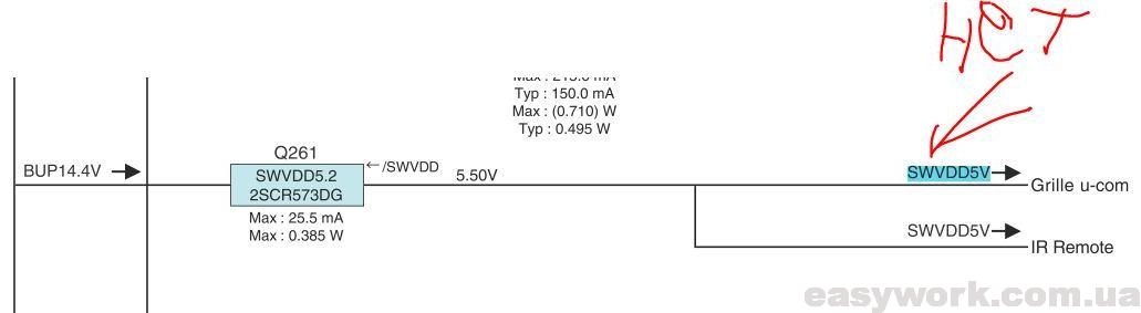 Отсутствие напряжения SWVDD5V