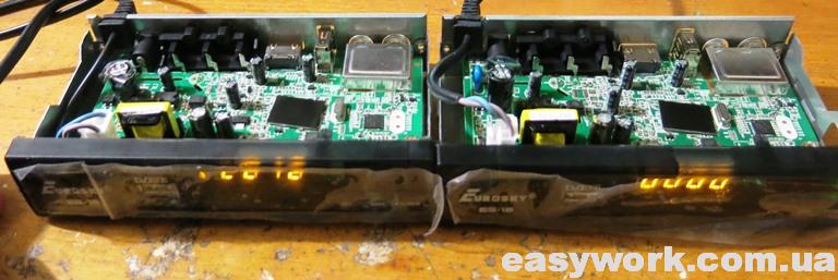 Сравнение нагрева элементов двух тюнеров