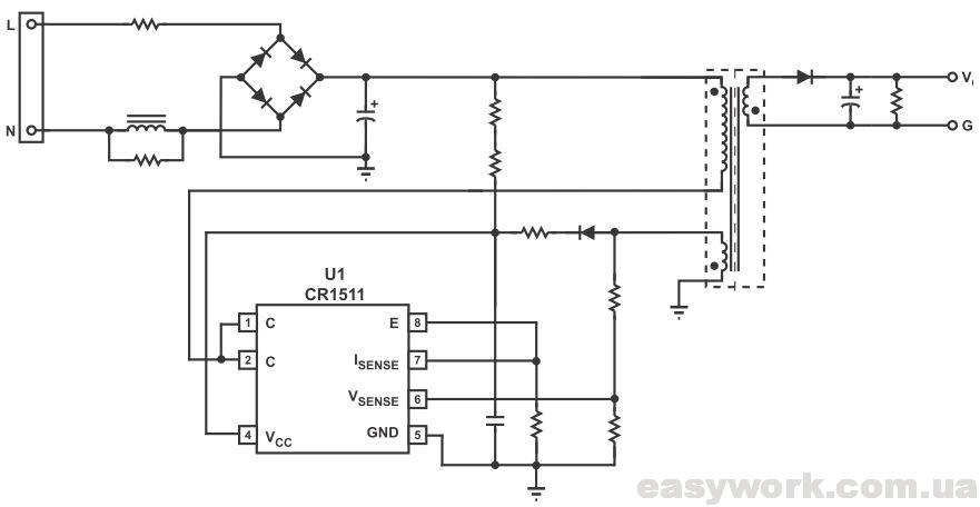 Обвязка микросхемы CR1511